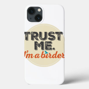 私を信頼して下さい。 私は鳥類捕獲人です! 紋章 iPhone 13ケース