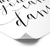 私を信頼して踊れる – アルコール後のパーティーサイン ポスター (角)