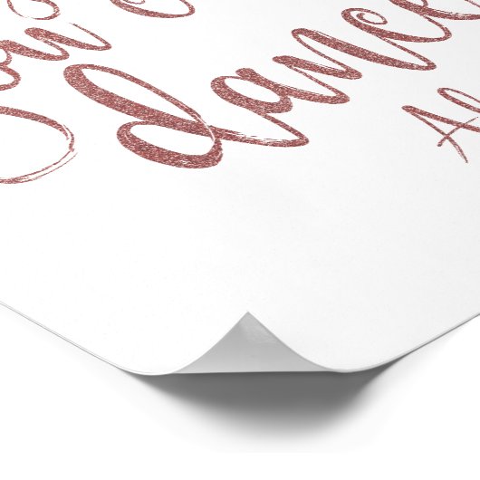 私を信頼して、あなたはダンスバラ金ゴールドグリッターのサイン ポスター (角)