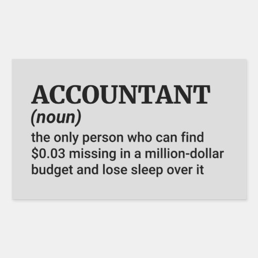 私を信頼して、私は会計士である – 定おもしろい義 長方形シール (正面)