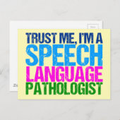 私を信頼して、私は言語病理学者である ポストカード (正面/裏面)
