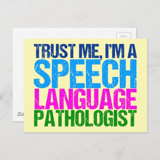 私を信頼して、私は言語病理学者である ポストカード (正面/裏面)