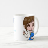 私を信頼する医者である可愛い女性の医療 コーヒーマグカップ (正面右)