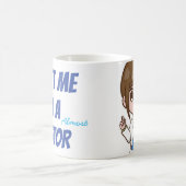 私を信頼する医者である可愛い女性の医療 コーヒーマグカップ (中央)