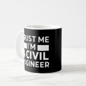 私を信頼する土木技師 コーヒーマグカップ (正面左)
