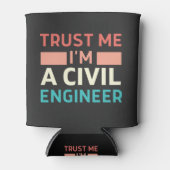 私を信頼する土木技師 缶クーラー (正面)