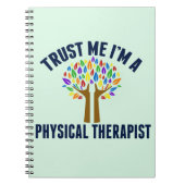 私を信頼する物理的なセラピスト ノートブック (正面)