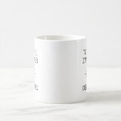 私を信頼する私はくもの巣デザイナー コーヒーマグカップ (中央)