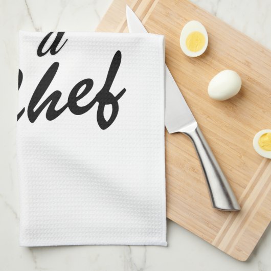 私を信頼する私はシェフ長 キッチンタオル (四つ折り)