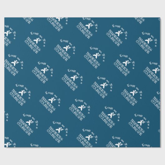 私を信頼する私はモリスダンサーホワイト文字 ラッピングペーパー (フラット)