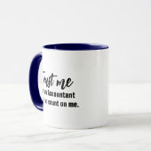 私を信頼する私は会計士ミームコおもしろいーヒ マグカップ (正面左)