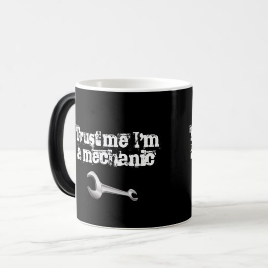 私を信頼する私は整備士自動車修理店引用文 モーフィングマグカップ (正面左)