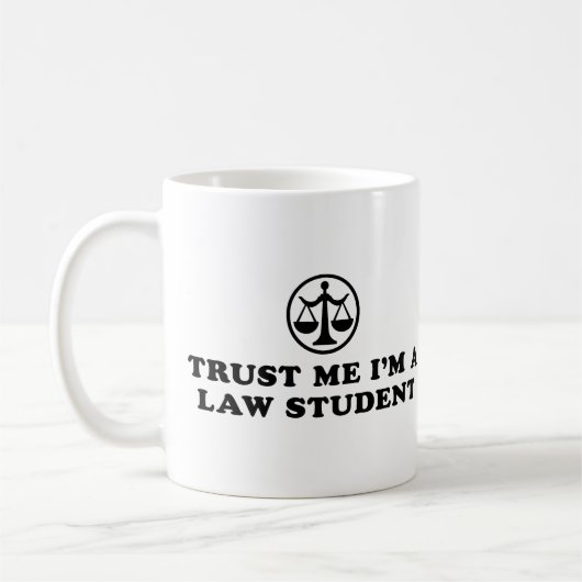 私を信頼する私は法律の学生 コーヒーマグカップ (左)