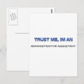 私を信頼する私は管理アシスタント ポストカード (正面/裏面)