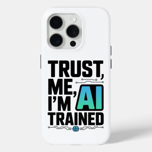 私を信頼する私はAI訓練された機械のユーモア学である Case-Mate iPhoneケース (裏面)