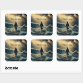 私を信頼 – イエスキリスト引用文キリスト信仰 スクエアシール (シート)