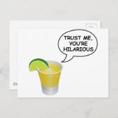 私を信頼 – テキーラ ポストカード (正面/裏面)