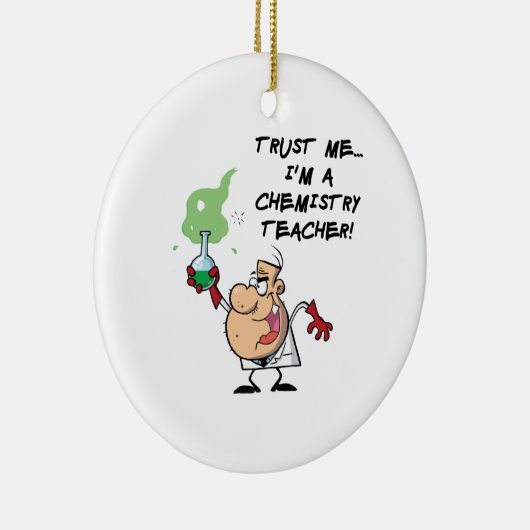 私を信頼…私は化学先生 セラミックオーナメント (右)