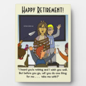 私を先生中退職記念プラークで連れて行く フォトプラーク (正面)