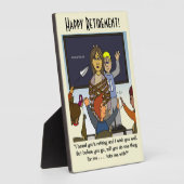 私を先生中退職記念プラークで連れて行く フォトプラーク (側面)