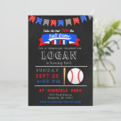 私を取り出す2つのボールゲーム誕生日招待状 招待状 (スタンド正面)