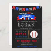 私を取り出す2つのボールゲーム誕生日招待状 招待状 (正面/裏面)