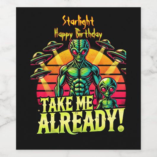 私を取る既に鮮やかな宇宙の出会いここで始まる ワインラベル (シングルラベル)