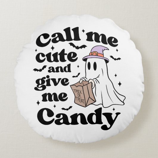 私を可愛いと呼与えびてキャンディ ラウンドクッション (正面)