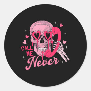 私を呼び出さないアンチ – バレンタインピンクスカルおもしろい男性 ラウンドシール