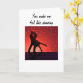 私を夜の感じ踊りにす遠くにる カード (黄色い花)