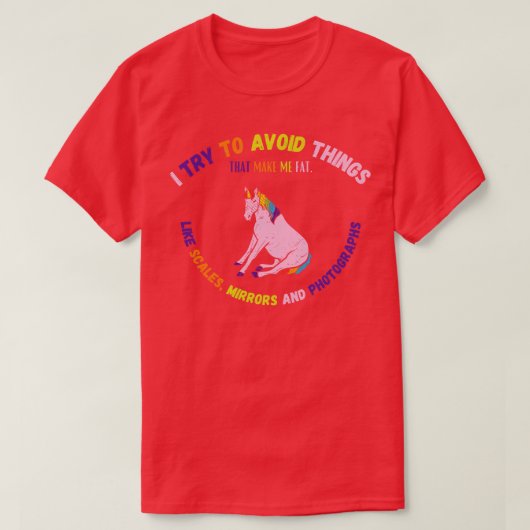 私を太らせる事を避ける2 Tシャツ (デザイン正面)
