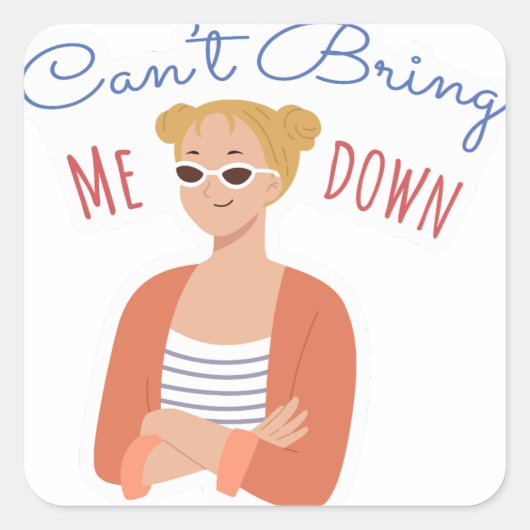 私を失望させることができない スクエアシール (正面)