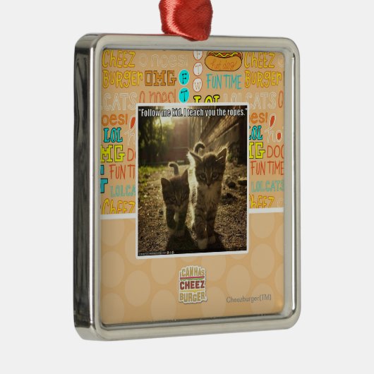 私を子供後を追って下さい メタルオーナメント (右)