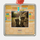 私を子供後を追って下さい メタルオーナメント (正面)