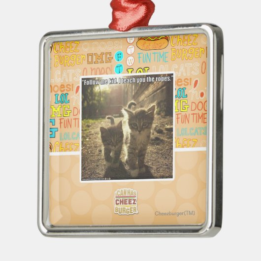 私を子供後を追って下さい メタルオーナメント (左)