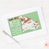 「私を子猫におもしろいした？ 長方形シール (封筒)