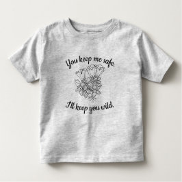 私を安全な野生の花のワイシャツ保ちます トドラーTシャツ