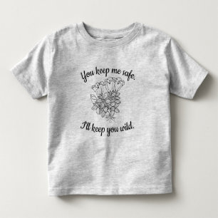 私を安全な野生の花のワイシャツ保ちます トドラーTシャツ