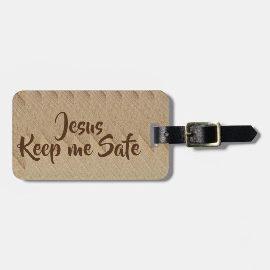 私を安全に守ってください Jesus 荷物タグ ラゲッジタグ (正面横)