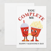 私を完成させて ポップコーン ソーダ パン バレンタイン シーズンカード (正面/裏面)