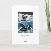 私を寝かしつけてくれますか？ロマンティックな猫のカード カード (裏面)