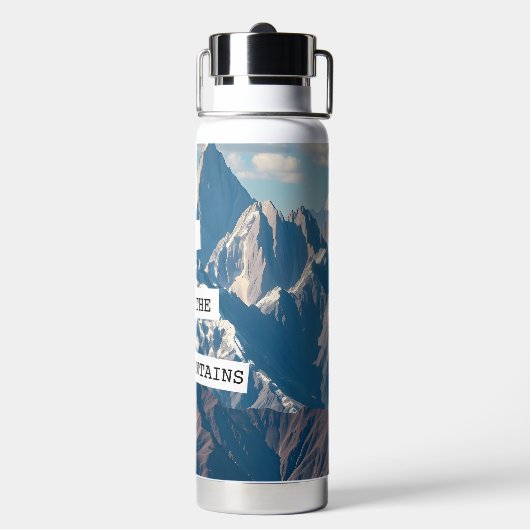 私を山の引用文 ウォーターボトル (背面)