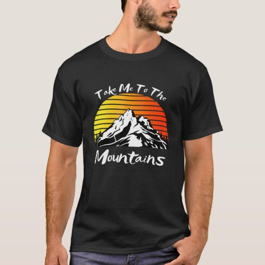 私を山ハイキングレトロヴィンテージサン Tシャツ (正面)