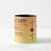 私を幸せなマグカップにする – 心拍おもしろいデザイン マグカップ (中央)