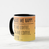 私を幸せなマグカップにする – 心拍おもしろいデザイン マグカップ (正面左)