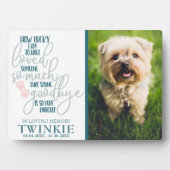 私を幸せにしてくれた愛犬のメモリアル フォトプラーク (正面)