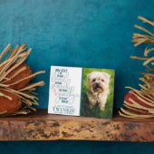 私を幸せにしてくれた愛犬のメモリアル フォトプラーク (側面)