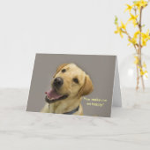 私を幸せにしてくれる!イエロー・ラブラドール・レトリーバーカード カード (黄色い花)