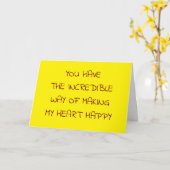 私を幸せにする信じられないほどの方法を持っている~誕生日 カード (黄色い花)