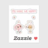 私を幸せにする！幸せな脳 シール (シート)